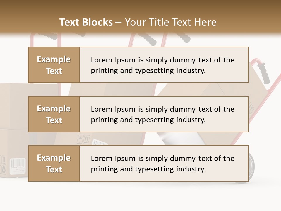 A Group Of Moving Boxes On A Dolly PowerPoint Template