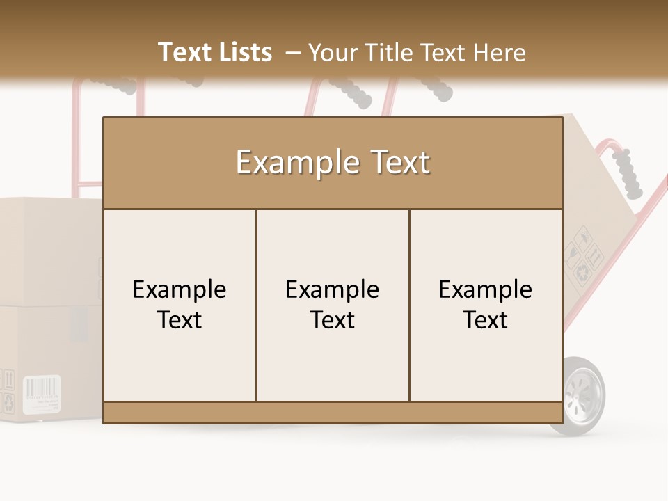 A Group Of Moving Boxes On A Dolly PowerPoint Template