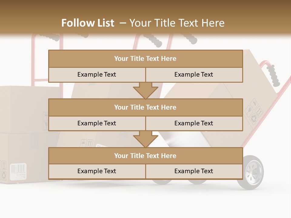A Group Of Moving Boxes On A Dolly PowerPoint Template