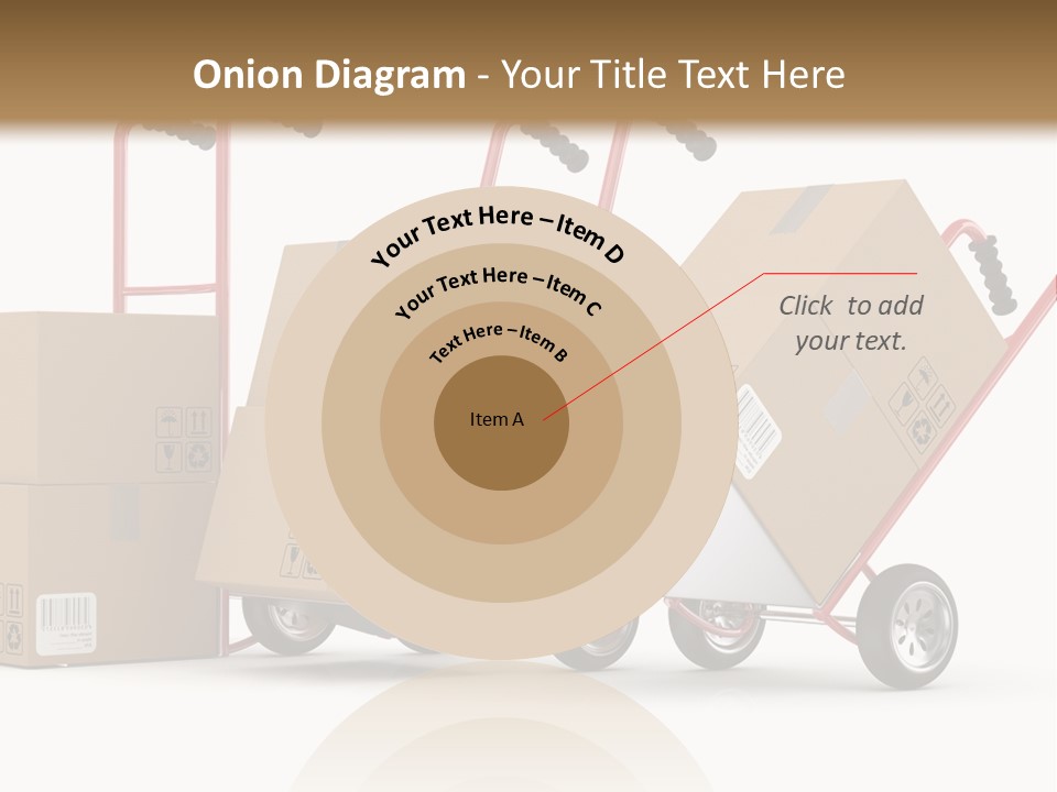 A Group Of Moving Boxes On A Dolly PowerPoint Template