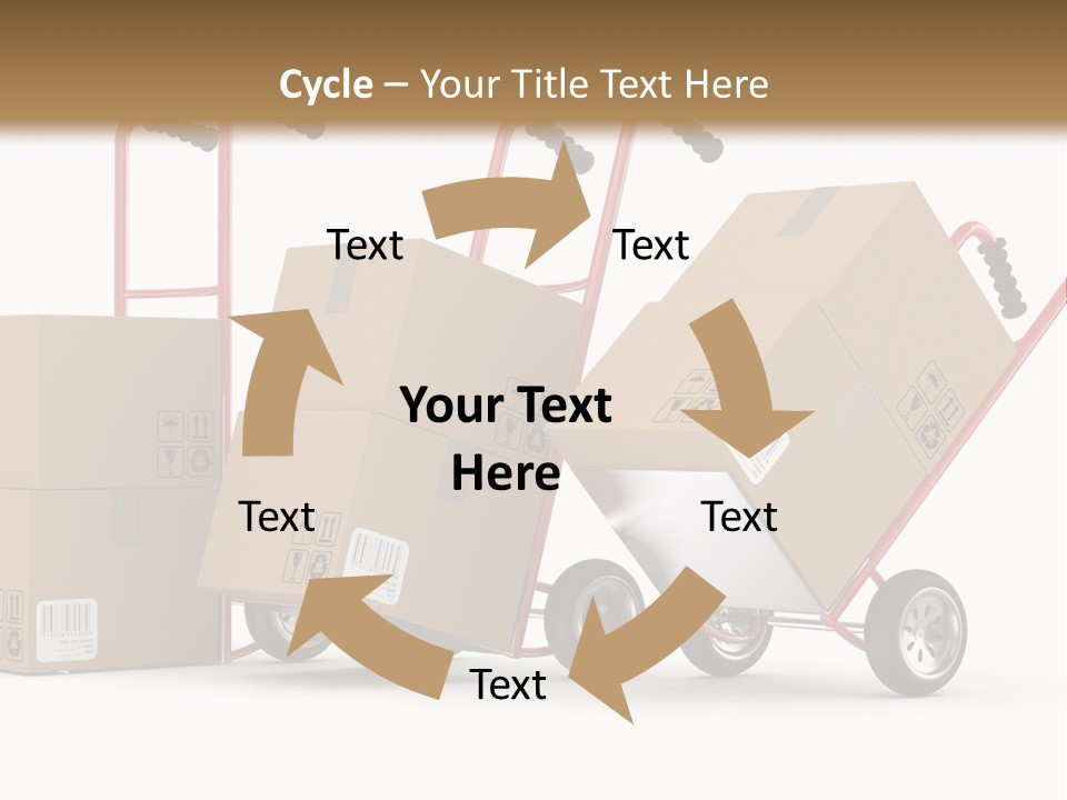 A Group Of Moving Boxes On A Dolly PowerPoint Template