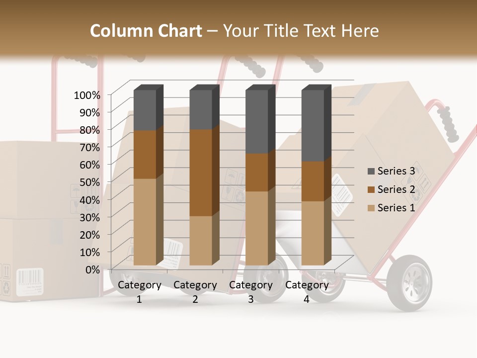 A Group Of Moving Boxes On A Dolly PowerPoint Template