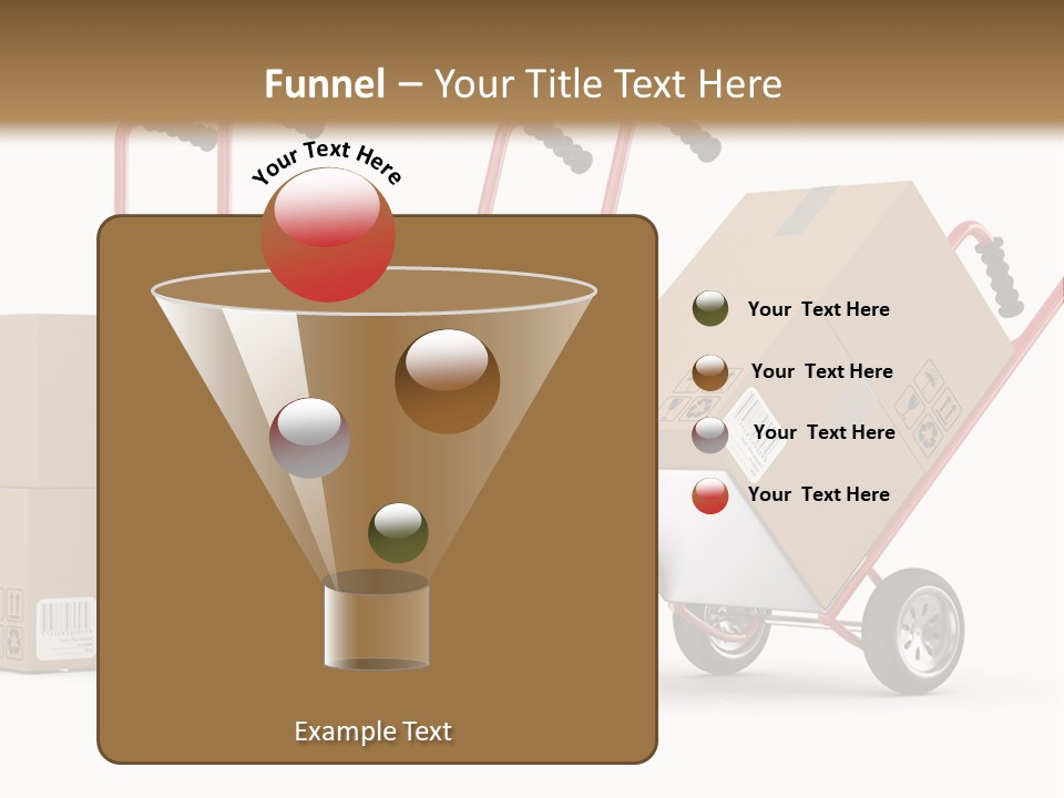 A Group Of Moving Boxes On A Dolly PowerPoint Template