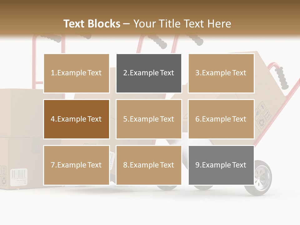 A Group Of Moving Boxes On A Dolly PowerPoint Template