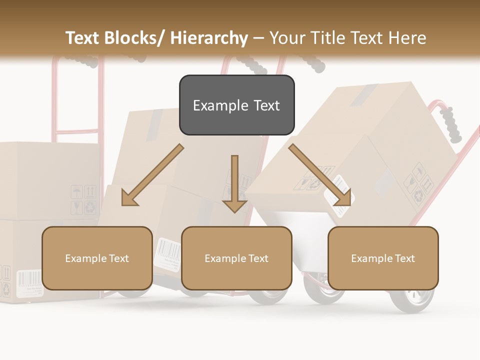 A Group Of Moving Boxes On A Dolly PowerPoint Template