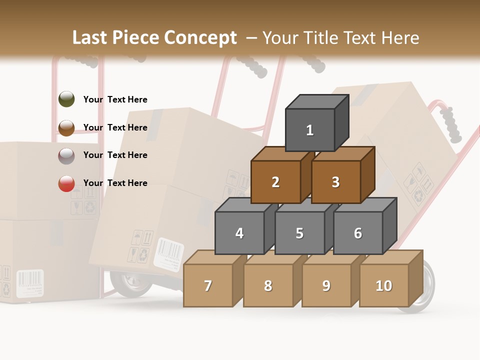 A Group Of Moving Boxes On A Dolly PowerPoint Template