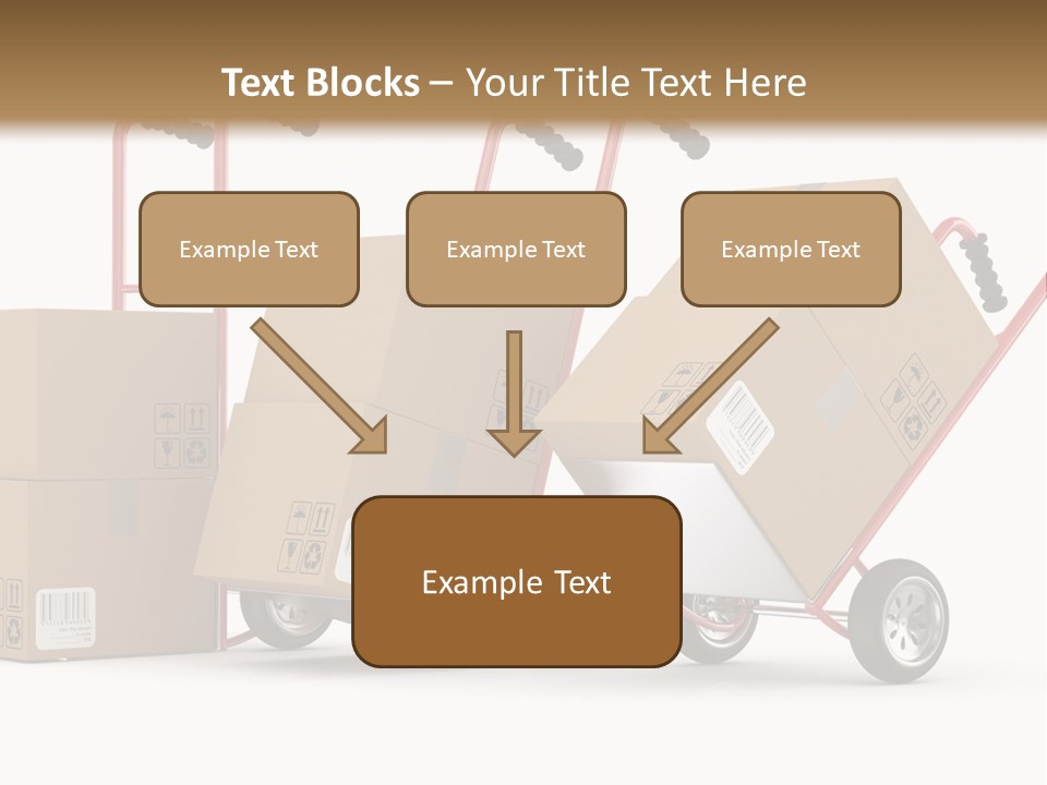 A Group Of Moving Boxes On A Dolly PowerPoint Template