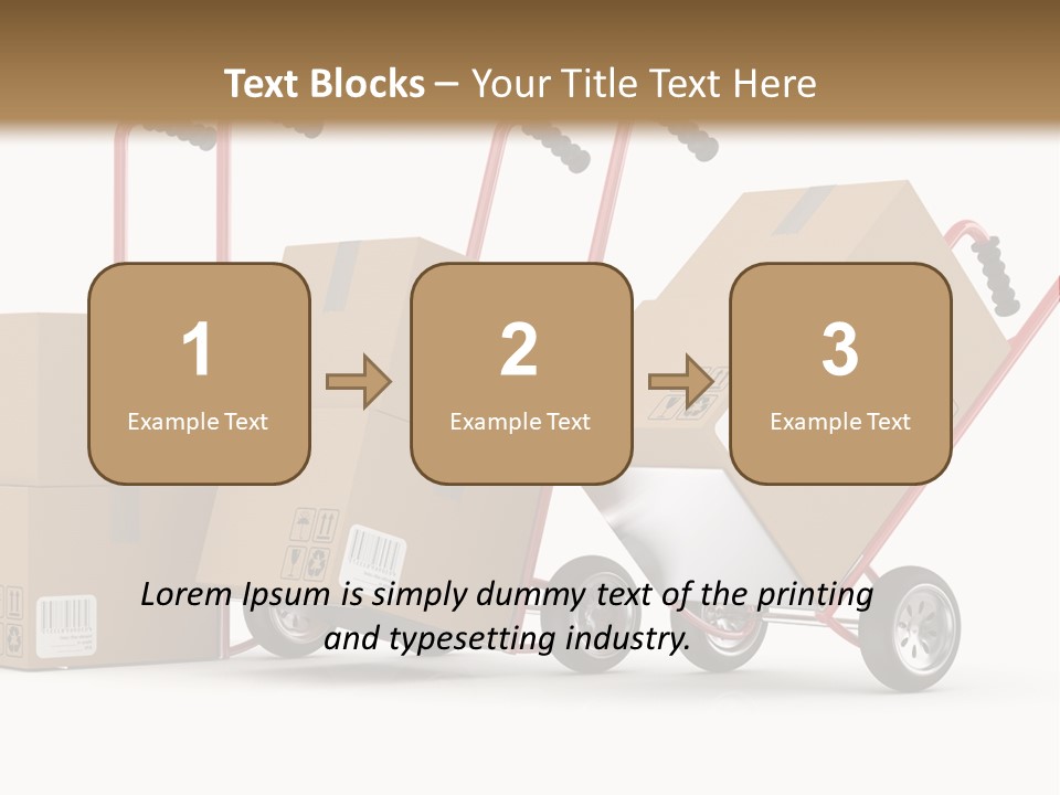 A Group Of Moving Boxes On A Dolly PowerPoint Template