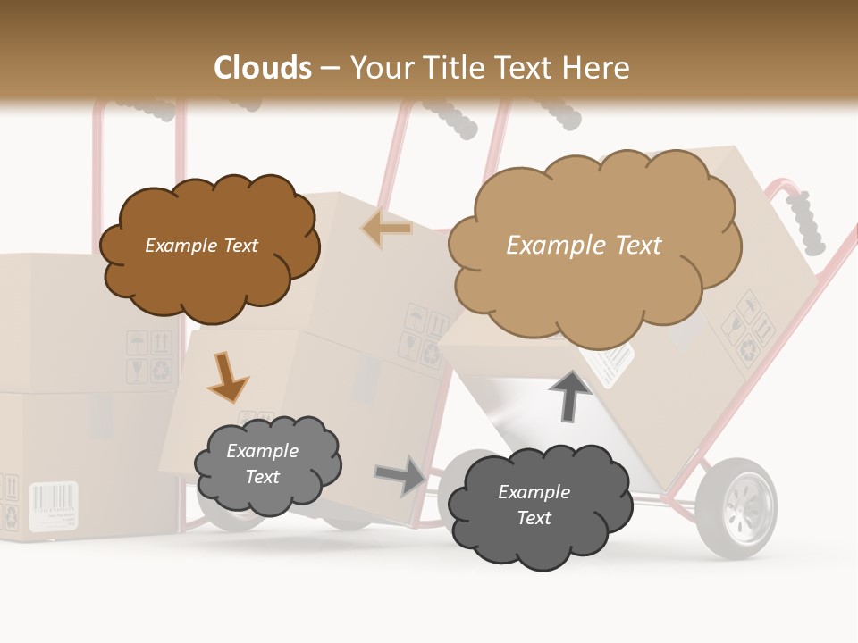 A Group Of Moving Boxes On A Dolly PowerPoint Template