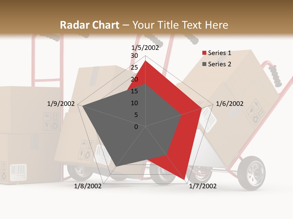 A Group Of Moving Boxes On A Dolly PowerPoint Template