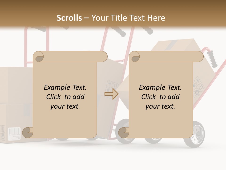A Group Of Moving Boxes On A Dolly PowerPoint Template