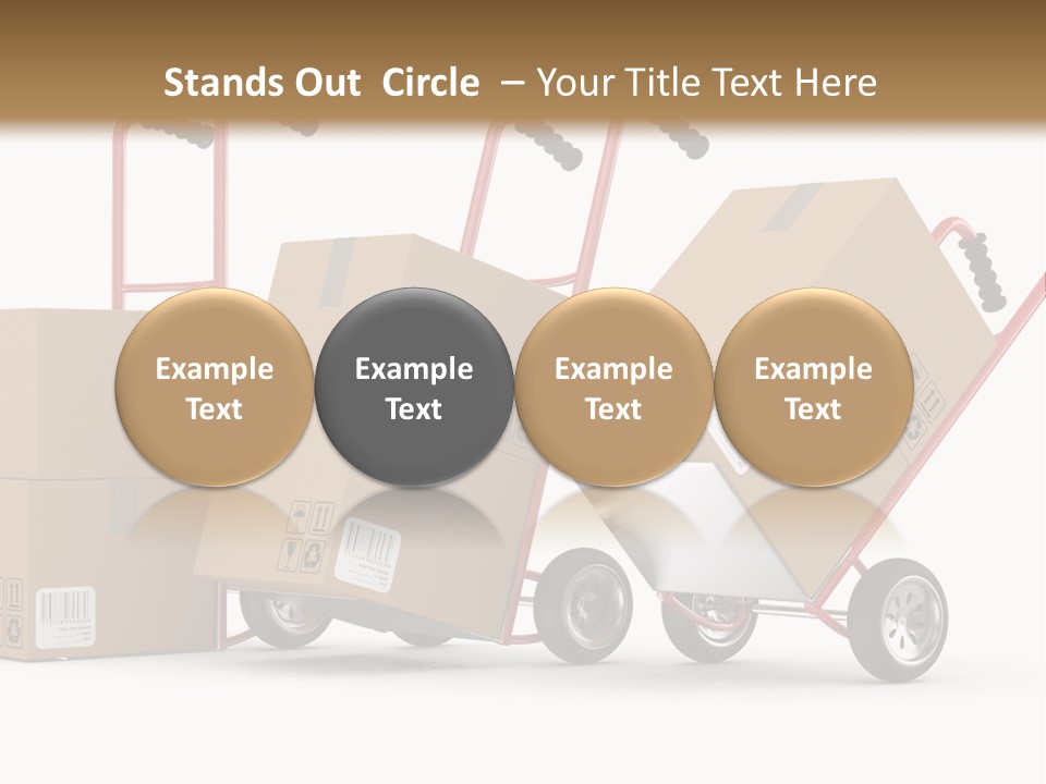 A Group Of Moving Boxes On A Dolly PowerPoint Template