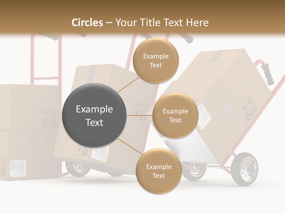 A Group Of Moving Boxes On A Dolly PowerPoint Template