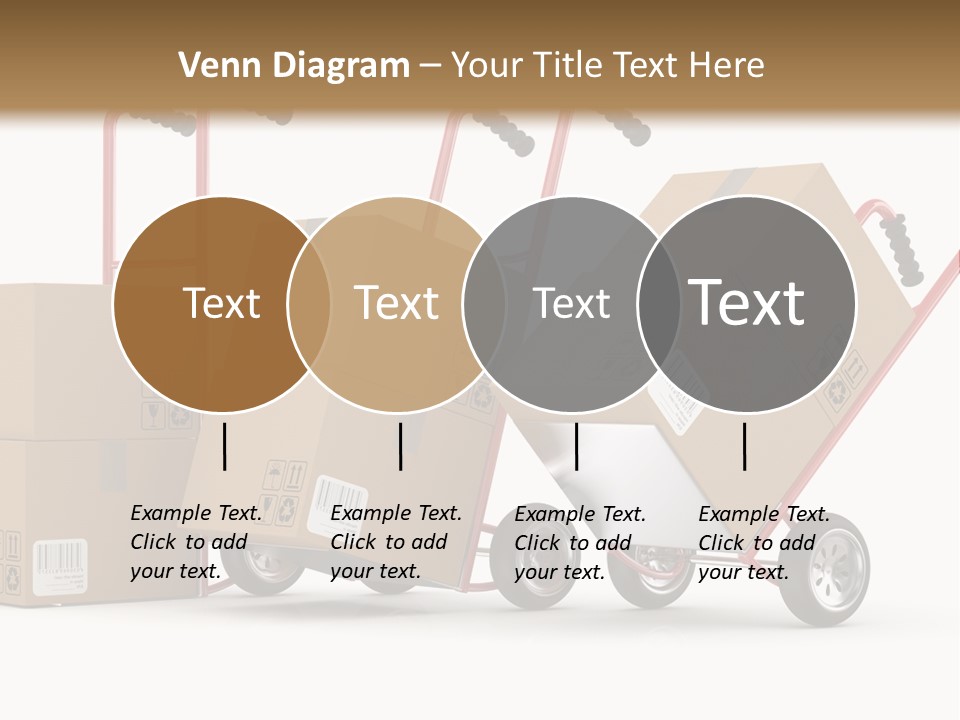 A Group Of Moving Boxes On A Dolly PowerPoint Template