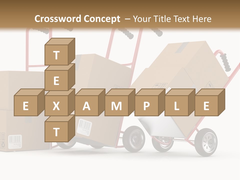 A Group Of Moving Boxes On A Dolly PowerPoint Template