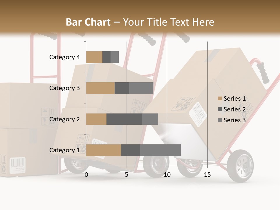 A Group Of Moving Boxes On A Dolly PowerPoint Template