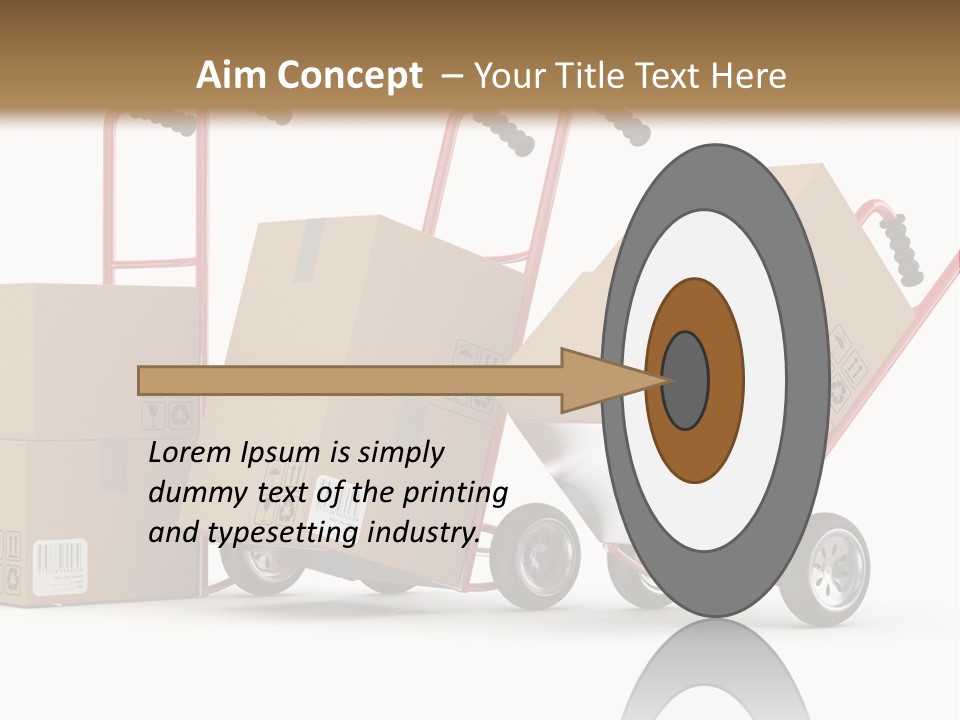 A Group Of Moving Boxes On A Dolly PowerPoint Template