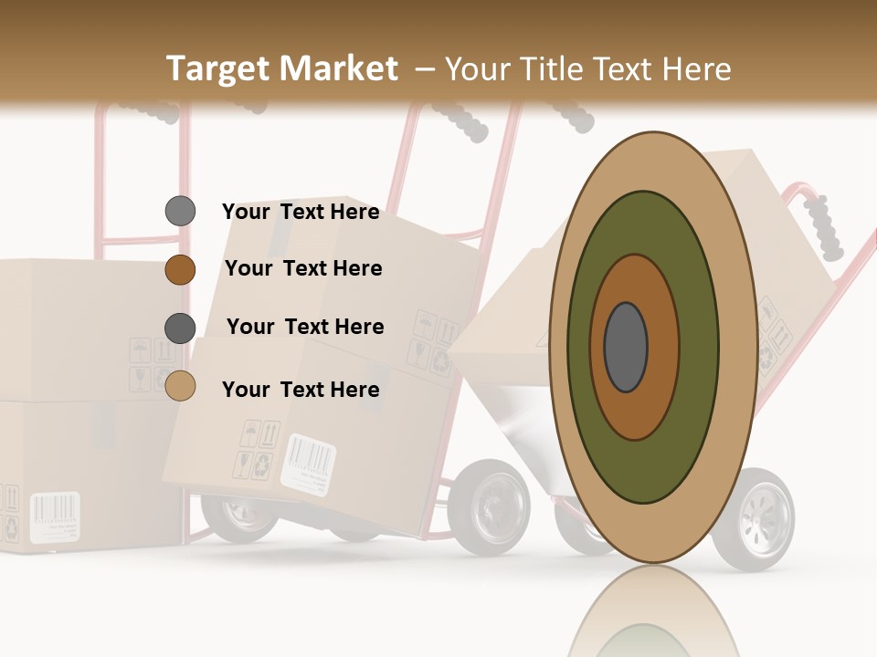 A Group Of Moving Boxes On A Dolly PowerPoint Template