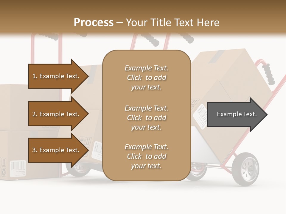 A Group Of Moving Boxes On A Dolly PowerPoint Template