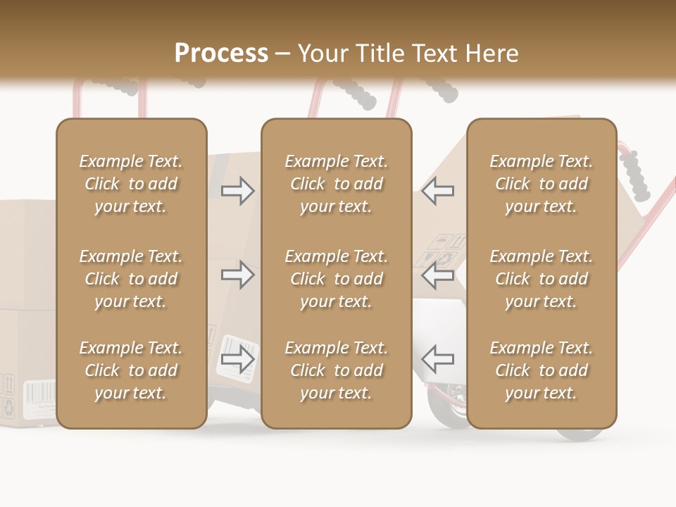A Group Of Moving Boxes On A Dolly PowerPoint Template