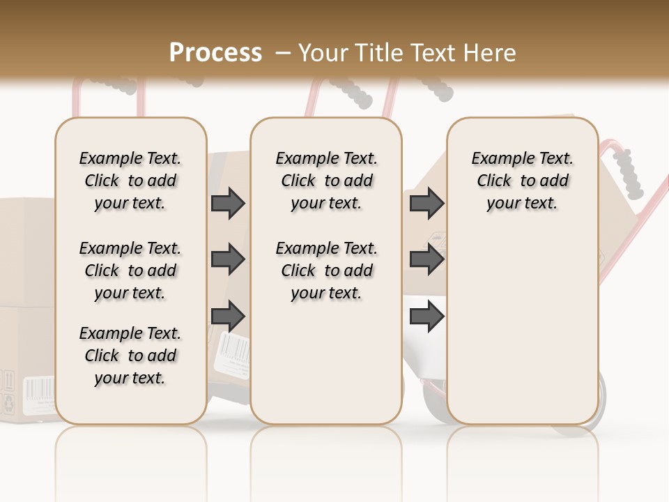 A Group Of Moving Boxes On A Dolly PowerPoint Template