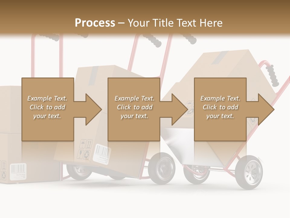 A Group Of Moving Boxes On A Dolly PowerPoint Template