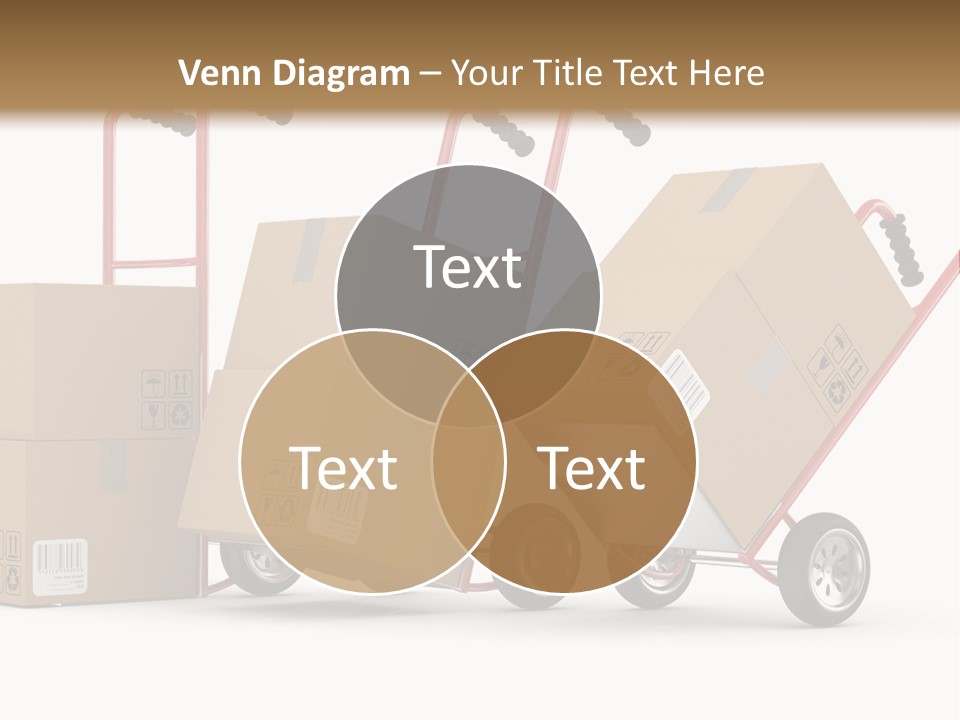 A Group Of Moving Boxes On A Dolly PowerPoint Template
