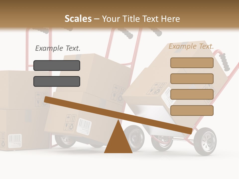 A Group Of Moving Boxes On A Dolly PowerPoint Template