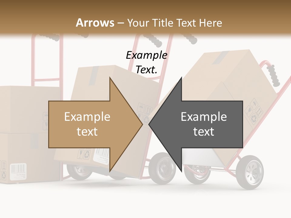 A Group Of Moving Boxes On A Dolly PowerPoint Template