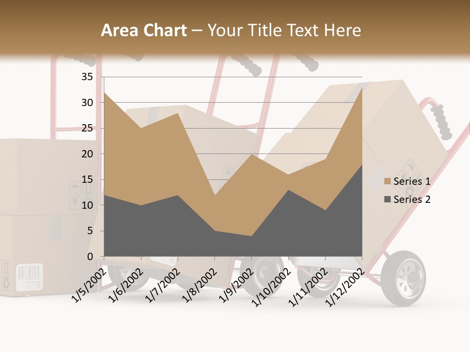 A Group Of Moving Boxes On A Dolly PowerPoint Template