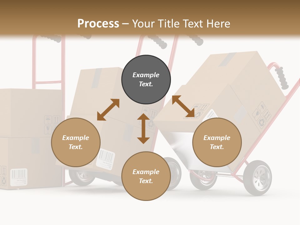 A Group Of Moving Boxes On A Dolly PowerPoint Template