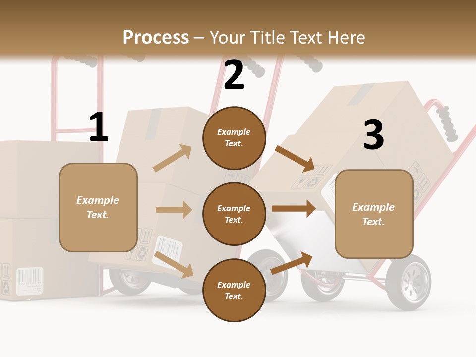 A Group Of Moving Boxes On A Dolly PowerPoint Template