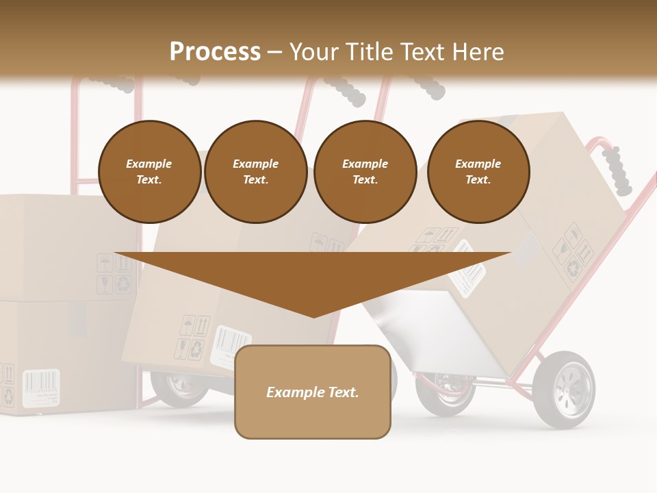 A Group Of Moving Boxes On A Dolly PowerPoint Template