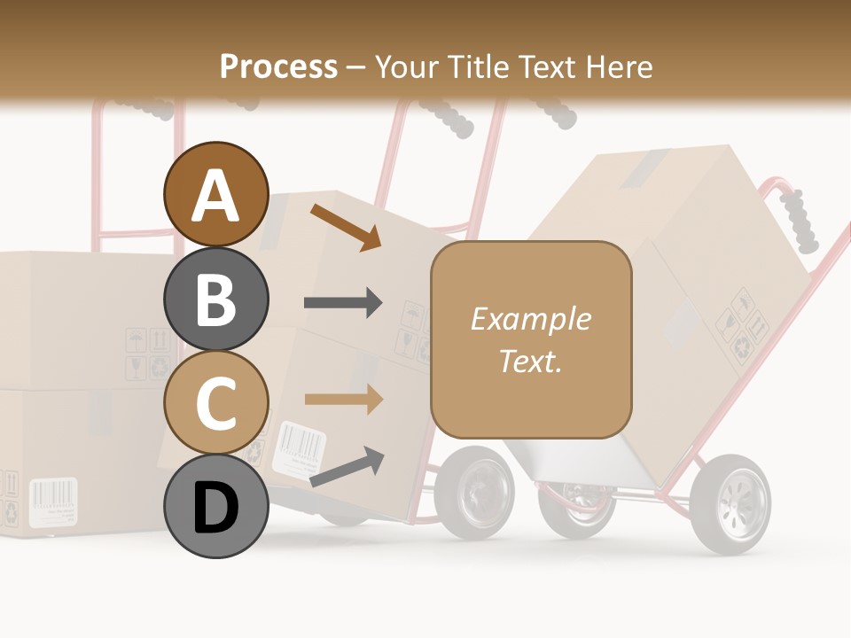 A Group Of Moving Boxes On A Dolly PowerPoint Template