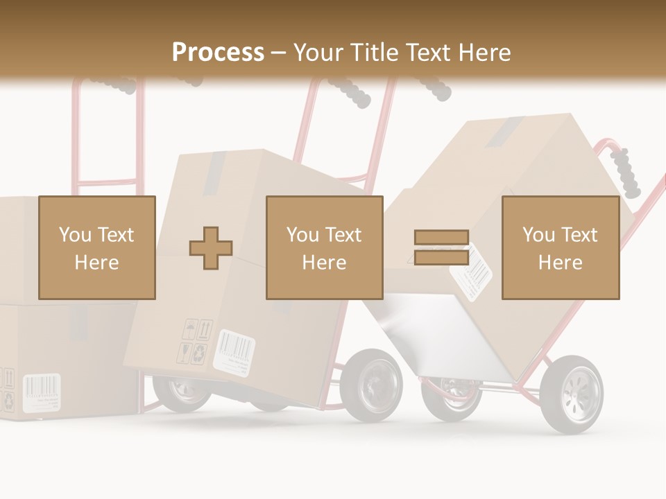 A Group Of Moving Boxes On A Dolly PowerPoint Template