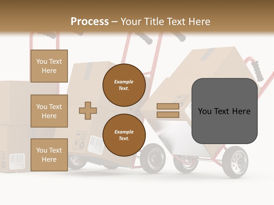 A Group Of Moving Boxes On A Dolly PowerPoint Template