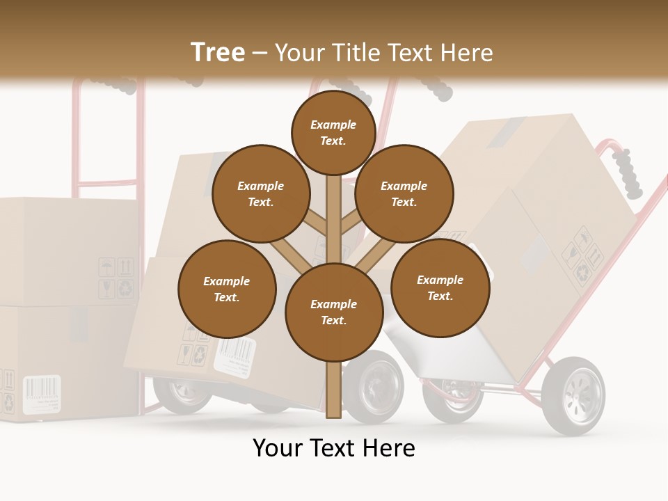 A Group Of Moving Boxes On A Dolly PowerPoint Template