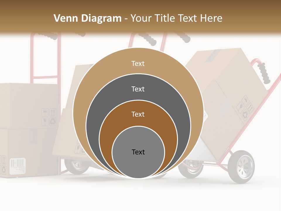 A Group Of Moving Boxes On A Dolly PowerPoint Template