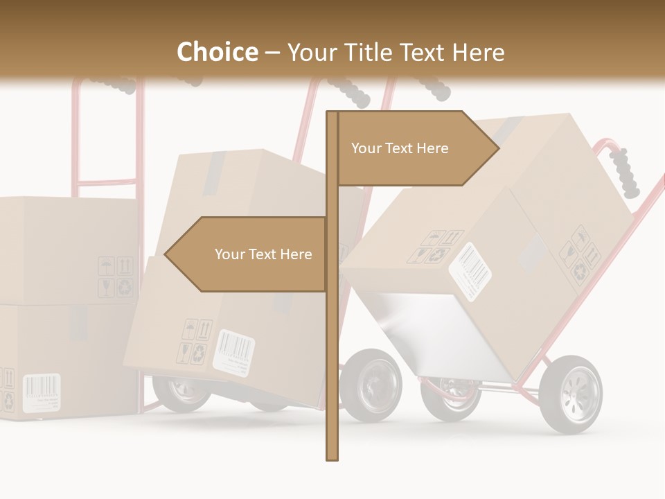 A Group Of Moving Boxes On A Dolly PowerPoint Template