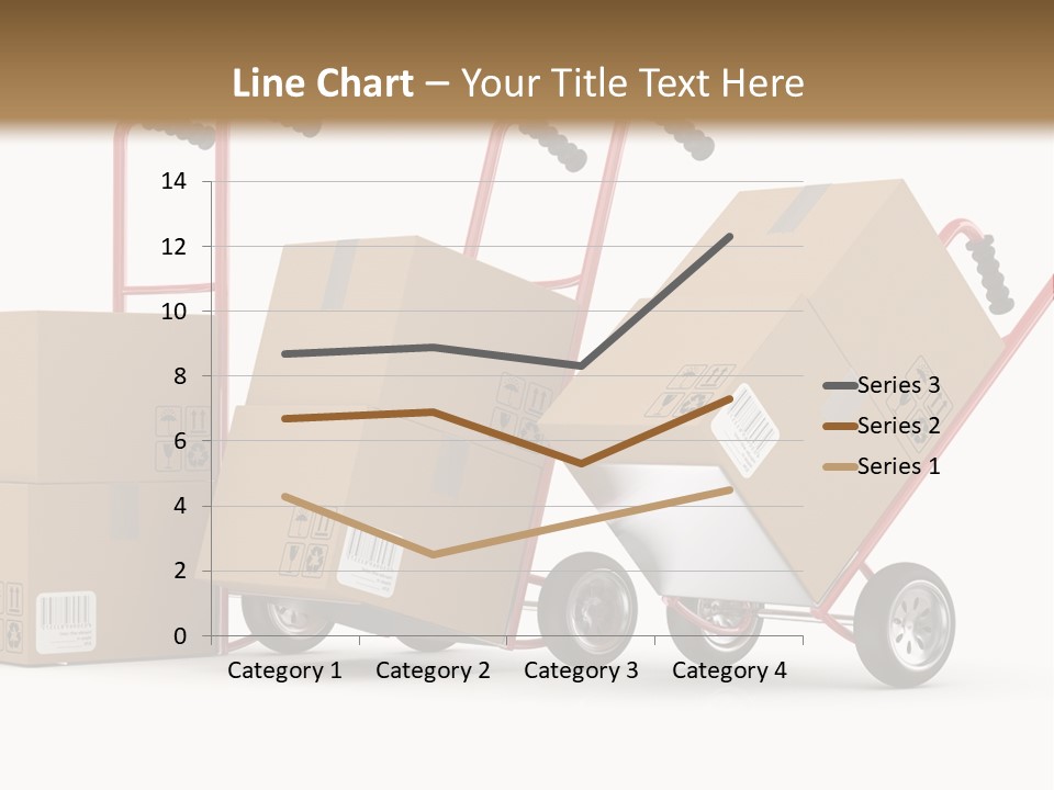 A Group Of Moving Boxes On A Dolly PowerPoint Template
