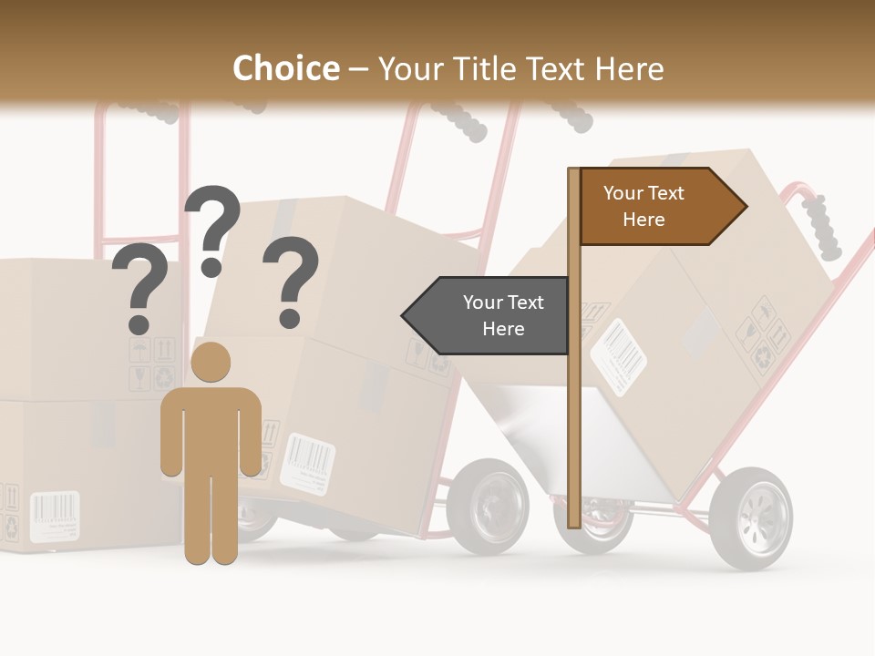 A Group Of Moving Boxes On A Dolly PowerPoint Template