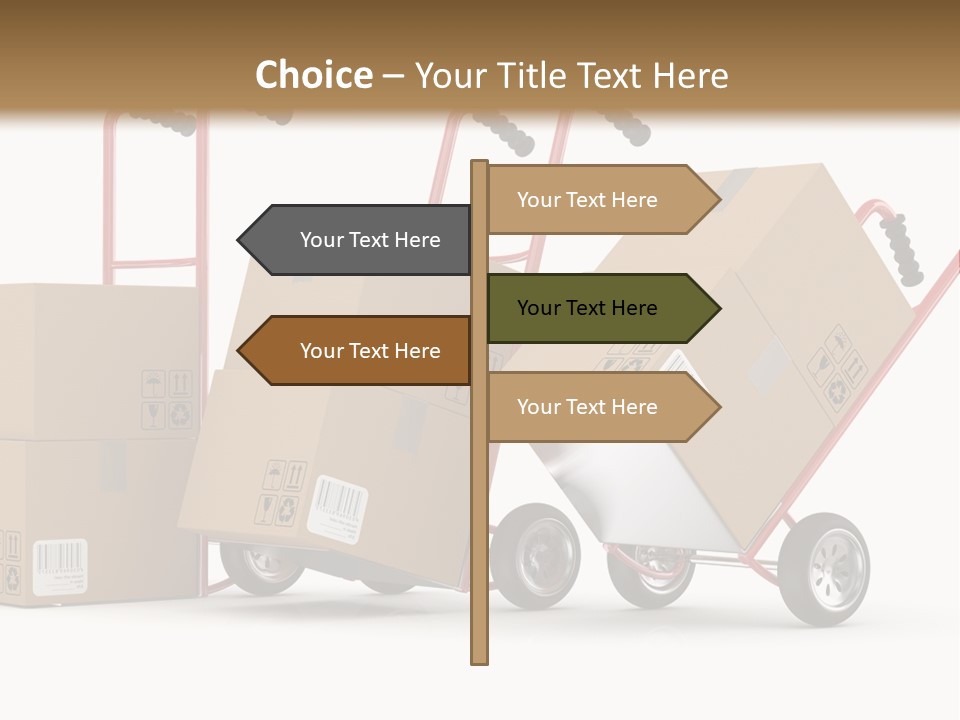 A Group Of Moving Boxes On A Dolly PowerPoint Template