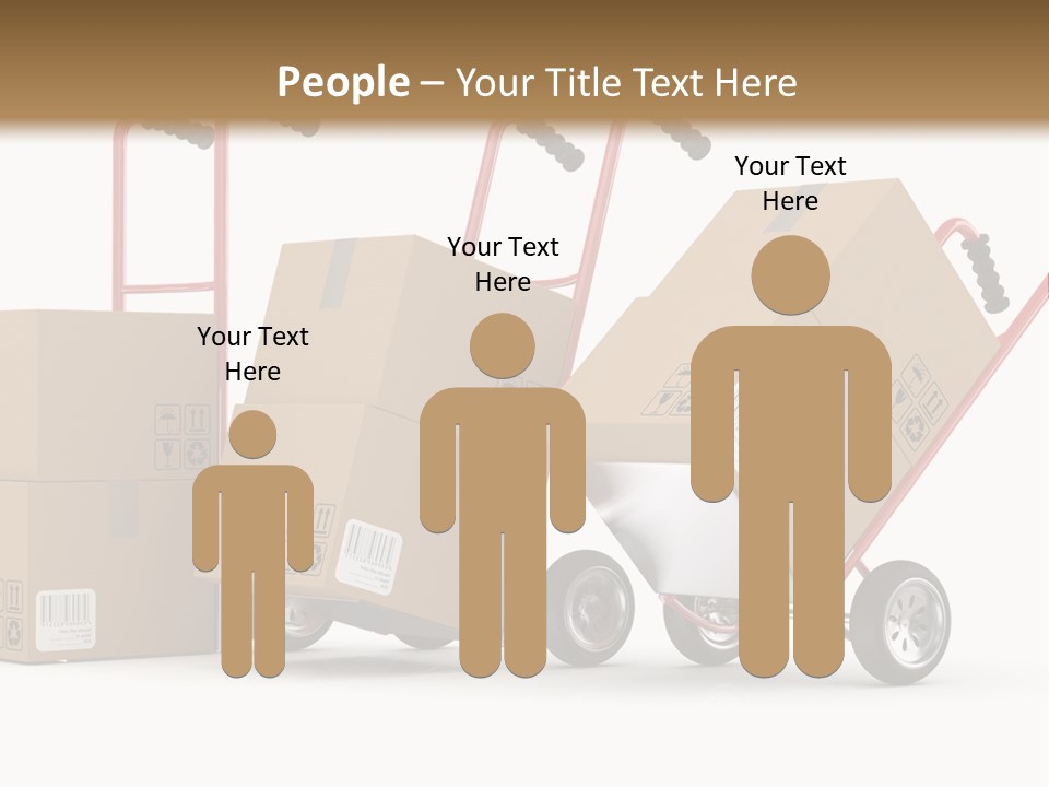 A Group Of Moving Boxes On A Dolly PowerPoint Template