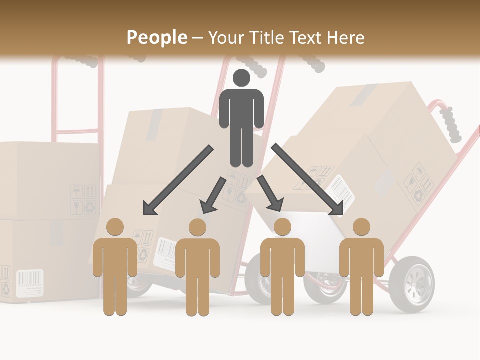A Group Of Moving Boxes On A Dolly PowerPoint Template