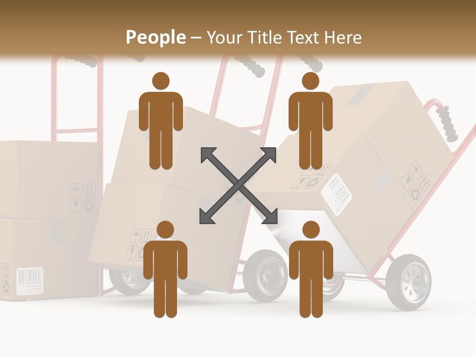 A Group Of Moving Boxes On A Dolly PowerPoint Template