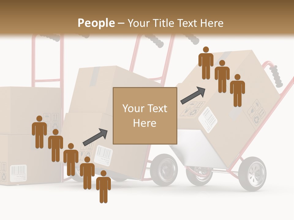 A Group Of Moving Boxes On A Dolly PowerPoint Template