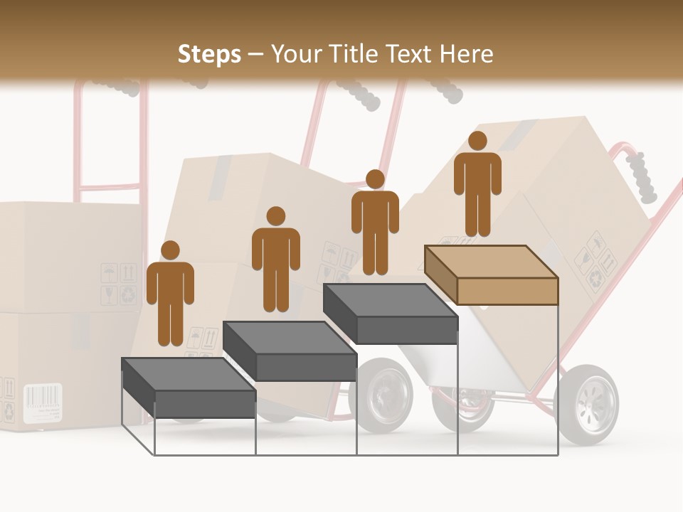 A Group Of Moving Boxes On A Dolly PowerPoint Template