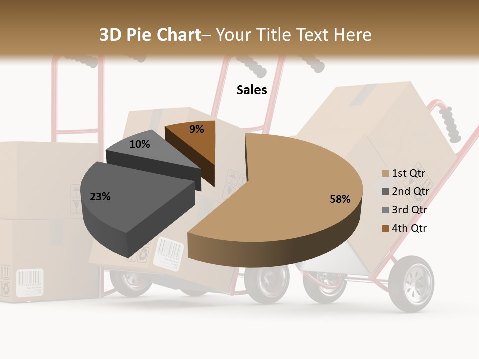 A Group Of Moving Boxes On A Dolly PowerPoint Template
