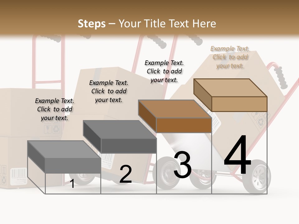 A Group Of Moving Boxes On A Dolly PowerPoint Template