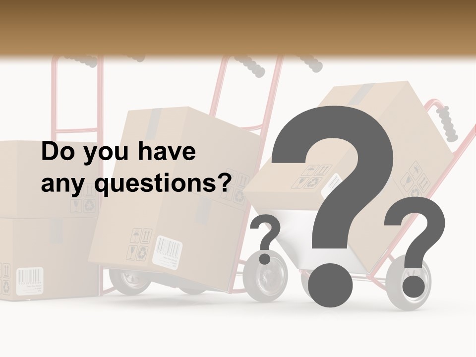 A Group Of Moving Boxes On A Dolly PowerPoint Template